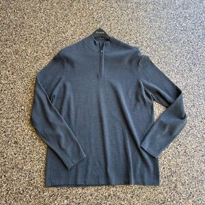 Eddie Bauer Men's Charcoal Zip-Up Sweater